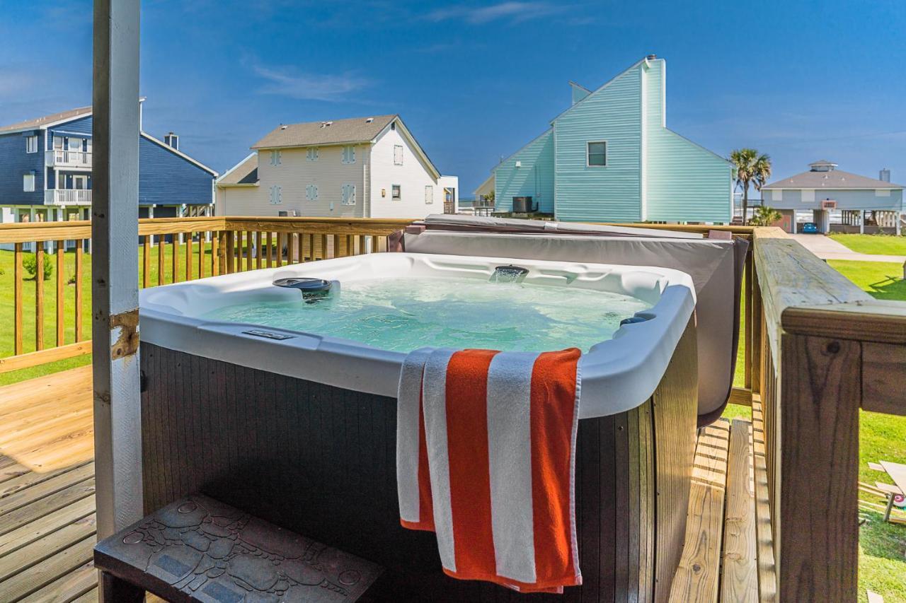 Hot Tub - Ocean Views - Steps To Private Beach - Quiet Location Galveston Zewnętrze zdjęcie